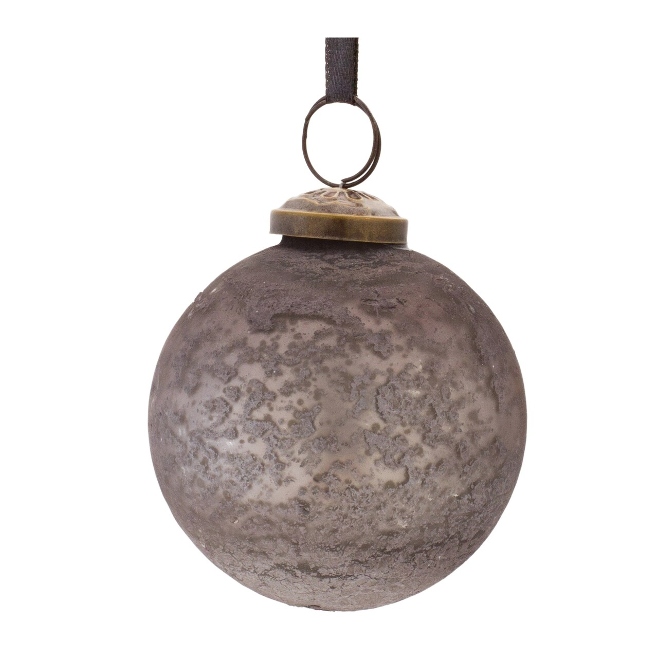 Melrose 6ct Gray Distressed Glass Christmas Ball Ornaments 3" (76mm)